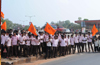 Mangalore: ABVP forms human chain seeking steps to curb drug menace